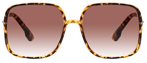 KAEOISFU Übergroße Quadratische UV400 Lesesonnenbrille 2,0 für Damen, Große Anti-UV-/Blend-Sonnenlesebrille, Damenmode-Sonnen-Leser mit Gross Rahmen