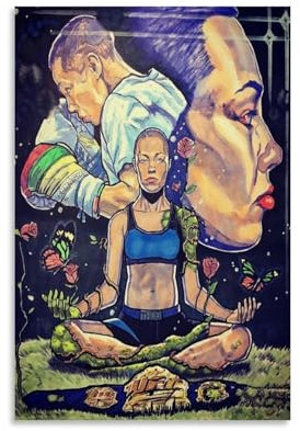 GOORAL Rose Namajunas Boxstar Kunstposter Raum, ästhetischer Druck, Kunst, Wandgemälde, Leinwand, moderne Schlafzimmerdekoration, 60 x 90 cm