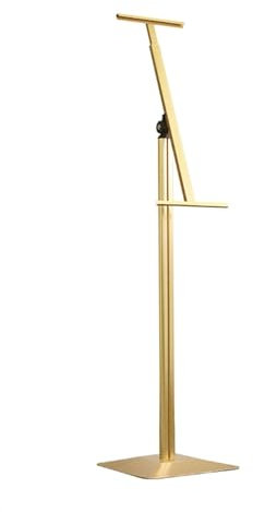 HACSYP Verstellbarer Schilderständer, Sockel-Posterhalter, Werbeplakat for Straßengeschäfte, for Menüs, Anzeigen, Bekanntmachungen, Supermarkt(Color:Gold)