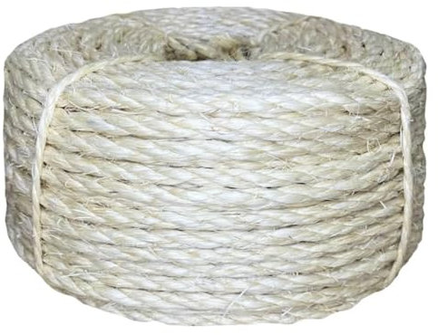 ShGaxin Cuerda 100% sisal 6 mm 50 m, Rollo Mimbre, Cuerda Manualidades, Cuerda Decorativa, para Tejer Crochet, Bobinas De Hilo, Cesta De Cuerda - SPU:155013