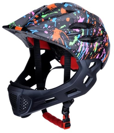 Ronyme Casco da Bici per Bambini Casco da Bicicletta per Bambini Migliore Ammortizzazione Casco da Ciclismo Portatile Casco Integrale per Arrampicata su, Nero