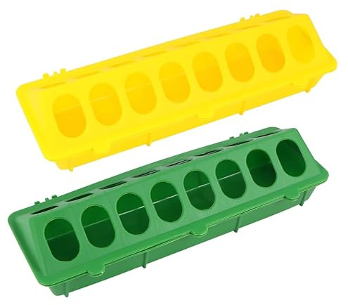 Supvox Taubenfuttertrog 2er Set Anti Futterverschwendung Vogel Futterbox | Für Käfige, Mehrere Futterplätze, Leicht Reinigung, Tauben Zubehör, Kleine Vögel Haltung