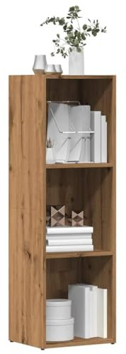 Iiaky Bücherregal Regal Wohnzimmer Bookshelf BüCherschrank Book Shelf Regale Artisan-Eiche 36x30x114 cm Holzwerkstoff