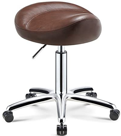 Ergonomischer Sattelhocker Zahnarztstuhl Schönheitshocker Höhenverstellbar für Zahnarzt, Salon, Massage, Büro,B,L