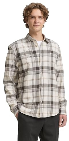 TOM TAILOR Denim herrskjorta, 38432 – Off White Check, M