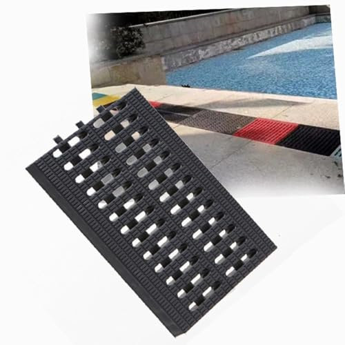ZIUSFAC Piastra Di Drenaggio Per Grondaia Piastra Griglia Scolo Acqua Piovana 30 25 20cm Griglia Canaletta Scolo Plastica Chiusino Rettangolare Griglia Di Drenaggio Per Giardino Cortile(Gray,20x30x2.5