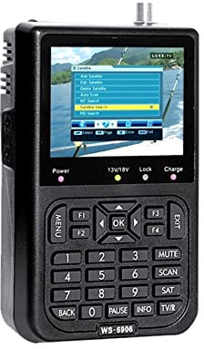 Medidor de Campo TDT, WS6906 Pantalla LCD de 3,5 pulgadas Datos Buscador de señal de satélite digital Generador de señal de medidor como receptor estándar for televisor ,para configurar antena paraból