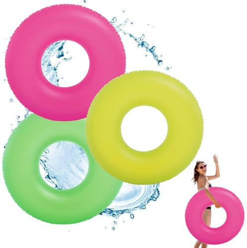 MORAINJAY 3 Stück Aufblasbarer Schwimmreifen Erwachsener Ø 36(91cm) Groß Poolring Aufblasbarer Schwimmring Sommer Wasser Schwimmen, Pool Floats Spielzeug Schwimm für Sommerpool Schwimmbadparty