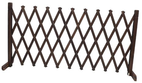 aqxreight Clôture de Jardin en Bois Extensible 70 Cm Hauteur Stable Base de Clôture de Clôture Rétractable pour les Parterres de Fleurs de Patio de Jardin