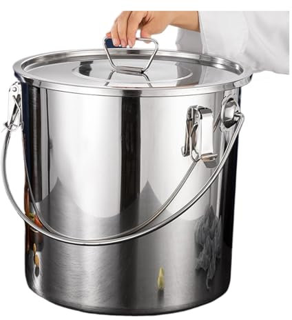 ZUGLQYSX Suppentopf aus Edelstahl mit Deckel, 6/11,5/20 l, großer Suppentopf, Mehrzwecktöpfe for Kochen von kochenden Suppeneintöpfen FüR Alle Herdearten(20L)