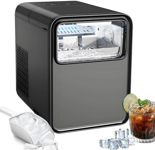 1.5L Countertop Ice Maker Machine – 12kg/26lb in 24H, 9 Ice Cubes in 6 Mins, 2 Bullet Ice Sizes, Self-Cleaning Portable Ice Cube Maker for Home Kitchen Office Bar Camping