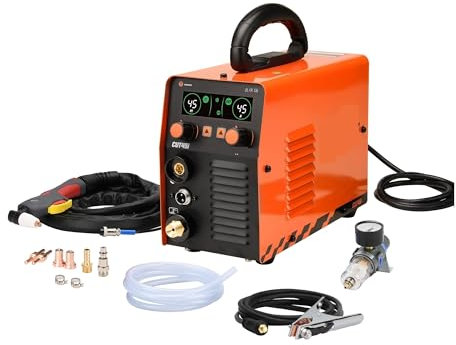 EDEDE Saldatrice, Taglierina al Plasma Inverter CUT45i IGTB, Macchina da Taglio al Plasma 220 45 A, Spessore di Taglio Massimo Fino a 12 mm per Principianti e saldatori Professionisti