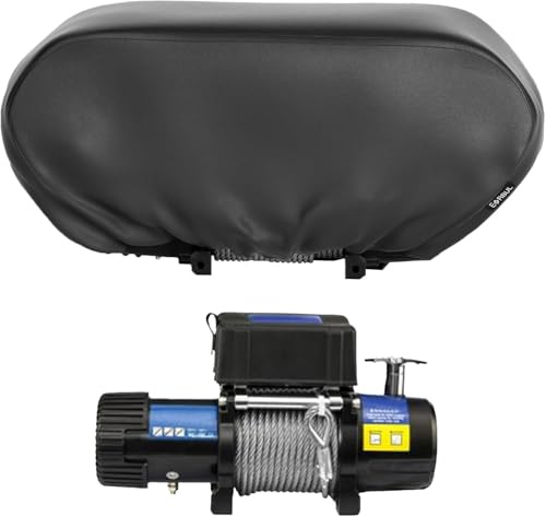 EVRBUL 55 x 24 x 19 cm Winch Cover - Robust 420D Winch Cover with Elastic Band, Double Stitched, Dustproof - Compatible with Electric Winches (8500 - 17500 lbs) 21.5 x 9.5 x 7.5 in