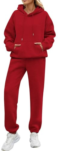 SCBFDI Tuta Donna Sportiva, Completo Elegante Donna, Tuta da Ginnastica Autunno Manica Lunga Taglia Grossa Due Pezzi Salotto Moderno più Morbido Tinta Unita