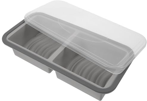SAFIGLE Stampi in silicone per gelatina a 2 cavità - Stampo rettangolare antiaderente per dolci al burro con coperchio per dolcetti, snack e accessori per la preparazione di dolci per le feste