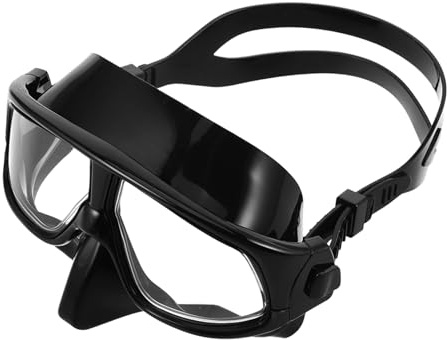 TOPBATHY Masque de Plongée Large Vision Étanche avec Cache-Nez Masque de Natation et Plongée Réglable pour Adultes et Garçon Fille Design Basse Contenance pour Économiser Air