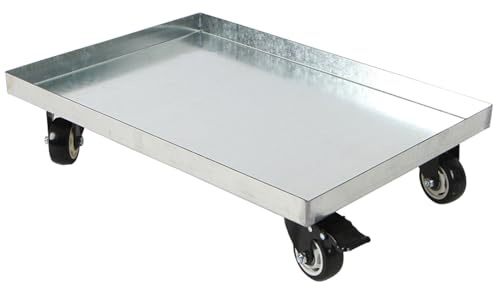 Soucoupe Pot de Fleur, Bac de Vidange avec roulettes Pivotantes à 360°, Protection du Sol, Conception sans Perçage(55x55x3cm/21x21x1in)