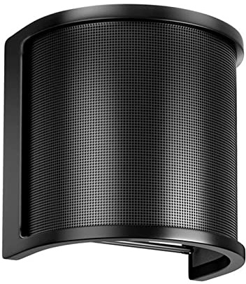 Naroote Filtro Anti-pop per Microfono Paravento Professionale per Protezione Vocale a 3 Strati per la Registrazione di Canti, Conversazioni, Metallo, Plastica, 3,1 X,1 Pollici Filtro Anti-pop per