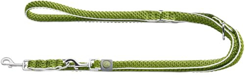 HUNTER Verstellbare Hundeführleine HILO, Farbe: limette, leichtes 3D-Mesh-Material, griffiges Nylon, dreifach verstellbar, schnelltrocknend, witterungsbeständig, Größe: 25/200