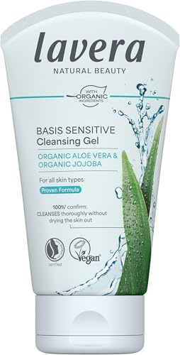 LAVERA basis sensitiv Waschgel Bio Aloe Vera & Jojoba ∙ Belebt & erfrischt ∙ Vegan Bio Pflanzenwirkstoffe Naturkosmetik Natural & innovative Gesichtsreinigung, 1 Stück