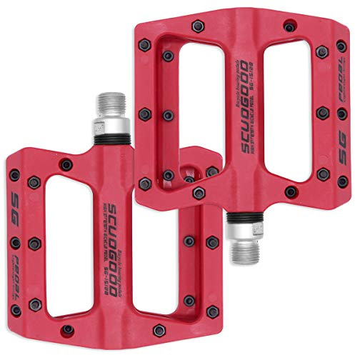 Heavenlife Pedales Bicicletas, Durable Pedales MTB de Montaña Antideslizante, Ultraligero Pedales BMX Ciclismo Bicicleta de Carretera Híbridos para 9/16 Pulgadas