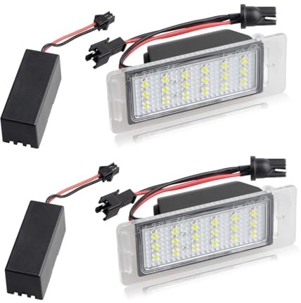 RUXIFEY LED License Plate Light Lamp with Error Free Resistor Compatible with Chevy Corvette Camaro Equinox Impala Volt Cadillac Buick, 6000K White
