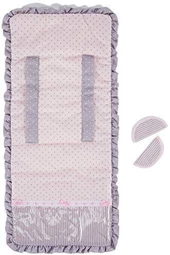 Babyline Confortable Dots Rosa - Colchoneta para silla de paseo, niñas