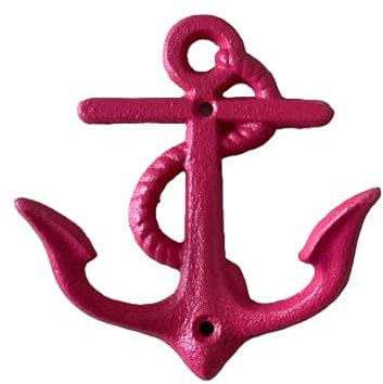 Seaside No.64 - Decorazione marittima – Gancio appendiabiti con ancora – Gancio da parete – Gancio per giacca – Decorazione per corridoio – in ghisa – Decorazione da bagno – Articoli da regalo –