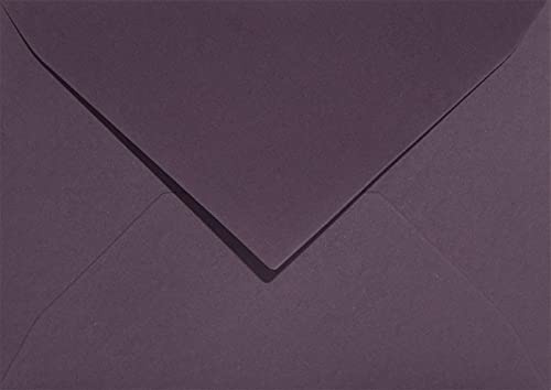 Netuno 25 kuvert lila DIN B6 125 x 175 mm 120 g Keaykolour Prune ädla kuvert miljövänliga kuvert färgglada fina papper färgade brevkuvert premium för inbjudningskort jul