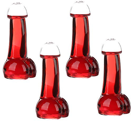 RESOYE Creative Wine Glass Cup, 4Pcs Transparent Creative Glassware Creative Cocktail Glasses Cup Drink Cup for Party Decor