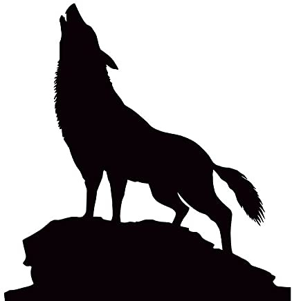 Asudaro 4pcs Realistic 3D Autoaufkleber Wolf Kopf Wolf Totem Autoaufkleber 3D Simulation Reflektierende Autoaufkleber Anime Lustige Dekoration Aufkleber für Wand Fenster Computer,Schwarz