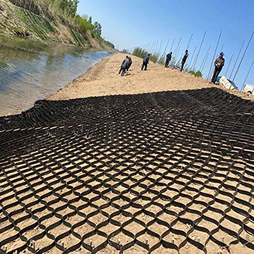 Stabilisateur Gravier Pavage Géogrille Des Pentes, Rayon de Miel Stabilisateur de Gravier Contrôle de L'érosion de La Grille Au Sol, PEHD de 2 Pouces de Haut Géogrille pour Terrasse Paysagée ( Color :