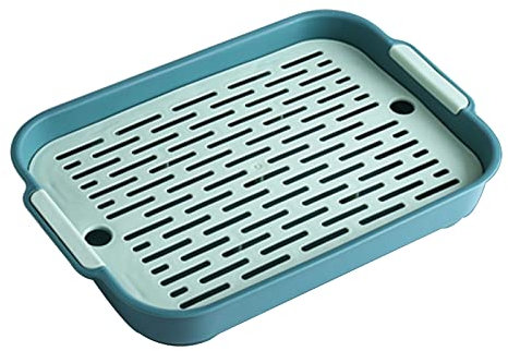 Kaninchen Katzentoilette, Haustier-WC Bettwäsche Urin-Pfanne,Kaninchenkäfig Toilette,Tablett für Baby, Kaninchen, Meerschweinchen, Chinchillas, Frettchen (Grün, S)