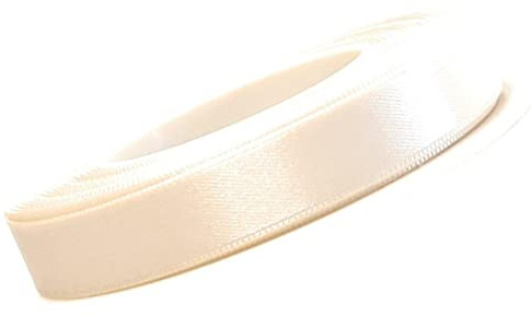 s.dekoda Satinband 25m x 10mm Creme - Elfenbein Schleifenband Dekoband Satin