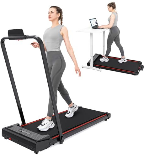 CITYSPORTS Laufband für Zuhause,2 in 1 Geräuscharmes Untertisch-Laufband für Zuhause & Büro, Laufband Schreibtisch mit LED-Anzeige, Klappbares Elektrisches Laufband bis 12 km/h