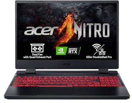 acer Nitro 5 AN515-46-R082 - Ordenador Portátil Gaming 15.6 Full HD IPS 144Hz (AMD Ryzen 7, 16GB RAM, 512GB SSD, NVIDIA GeForce RTX 3050, Sin Sistema Operativo) Color Negro - Teclado QWERTY Español