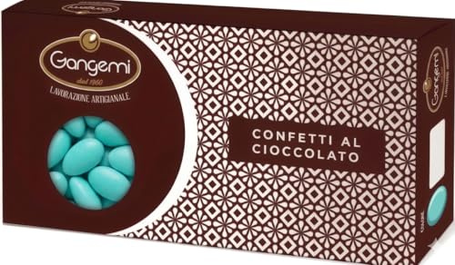 Gangemi - Confetti al Cioccolato Fondente Colore Tiffany - Vari colori - 500 g (Tiffany)