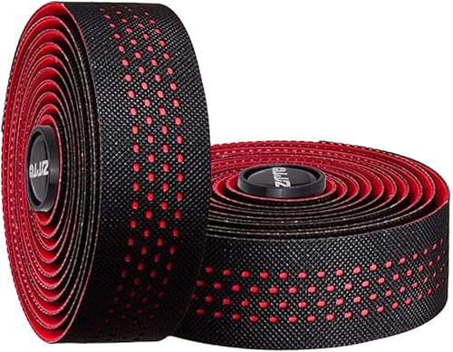GETSTREE Rennrad-Lenkerband, Zähigkeit, Vibrationsdämpfung, Anti-Vibration, gebogenes Lenkerband, Griffgürtelwickel + 2 Lenkerstopfen, Lenkerband (Farbe: Gelb) (Farbe: Gelb)(Rood)