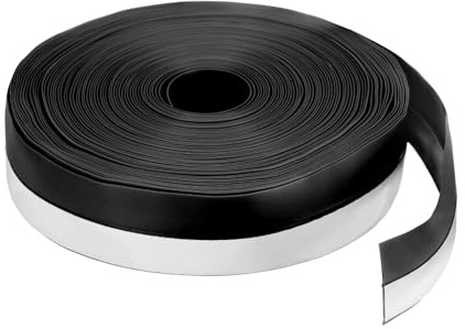 QUARKZMAN Wetterstreifen Türdichtung 25mm Silikon-Dichtungsstreifen für Türzugluftstopper Klebeband Fenster Haus Dusche Glas Spalten Länge 12m, Schwarz