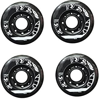 Rollschuh Skating Räder Indoor/Outdoor Inline Skate Rollen Räder 76 mm 80 mm 85A Skates Ersatzräder mit Lagern für Inline Skating oder Ersatz Skate Räder 4er Pack