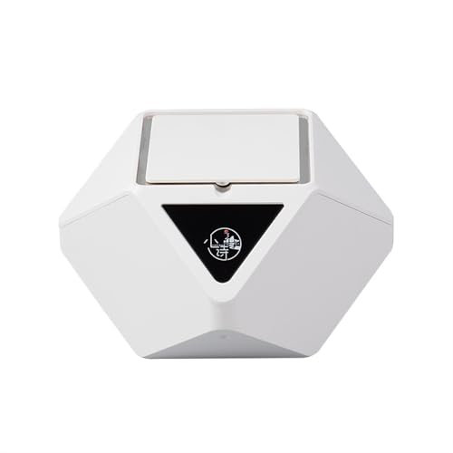 LUNCHS Posacenere Senza Fumo Modellazione Geometrica in Acciaio Inox Rimovibile per Una Facile Pulizia Coperchio Apribile E Richiudibile Automaticamente