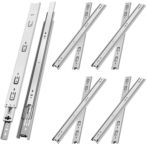 NECILO Residential Drawer Runners 400mm, 45kg Capacity Full Extension
