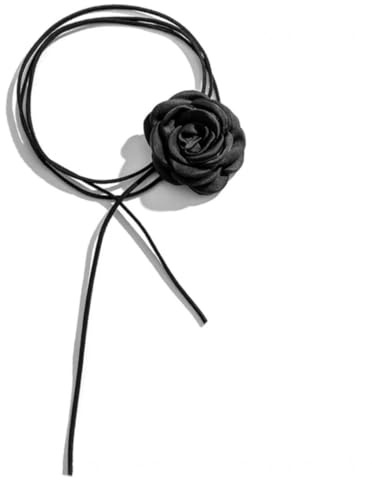 TSUOUKL Blumenhalsketten, Boho-Blumenhalskette, verstellbar, Vintage-Rosen-Halskette für Frauen und Mädchen für Hochzeit und Geburtstag
