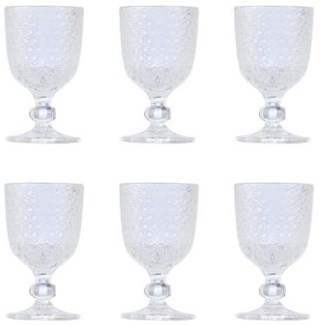 Evviva Mozart - Juego de 6 copas de licor de cristal decoradas de 80 ml (transparente)