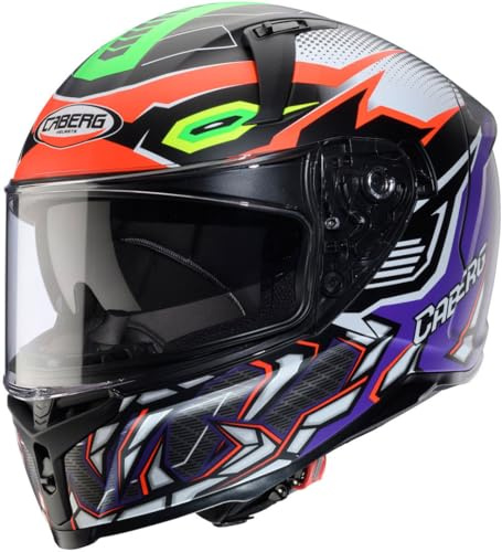 CABERG HELMET AVALON X GURKHA MATT BLACK/ORANGE F/GREEN F/PURPLE M