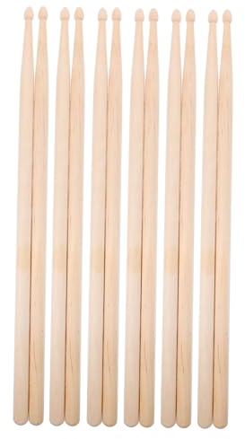 CLISPEED 6 pares Baquetas de Madera de Arce para Tambores Jazz para Adultos y Principiantes Mango Cómodo y Duradero Palillos de Percusión Versátiles para Práctica y Reemplazo
