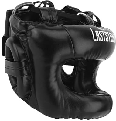 perfk Casco da Boxe, Protezione per La Testa, Imbottito, Morbido E Ventilato, per Lotta, Karate, Taekwondo, Arti Marziali, Sparring, Nero