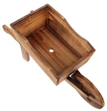 OFFSCH Carrello Fioriera in Legno Per Piante e Vaso Decorativo Multifunzionale Per Giardino Esterno e Interno Fioriera Vintage Per Ufficio e Casa