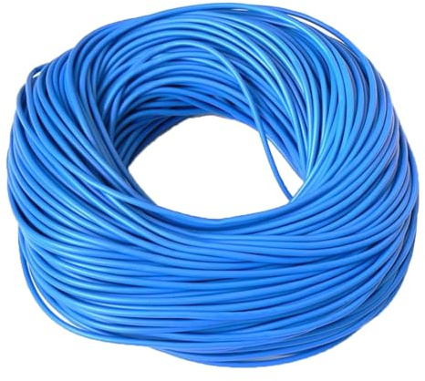 UKCABLE-TIES Electrical PVC Yellow/Green Earth Sleeving Cable Protection Flexible Tubing (Blue, 3mm - 10M)