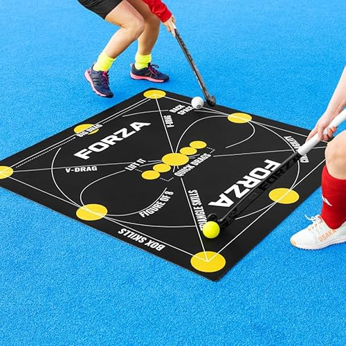 FORZA Elite Team Hockey Control Mat – 145cm x 145cm Training Mat with Drill Markings – Field Hockey Training Equipment for Ball Control & Skills
